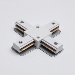 Х-коннектор для однофазного трекового шинопровода MKA-004-1 Белый