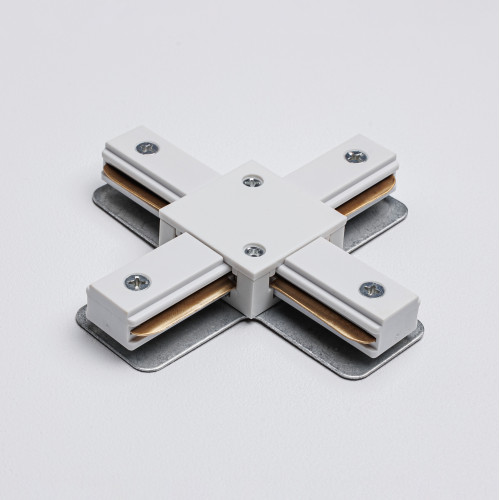 Х-коннектор для однофазного трекового шинопровода MKA-004-1 Белый