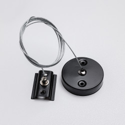 Тросовый подсвес для однофазного трекового шинопровода MKA-005-2 1,5 м Черный