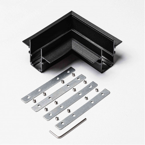 Угловой коннектор для встраиваемого магнитного трекового шинопровода под ГКЛ 12