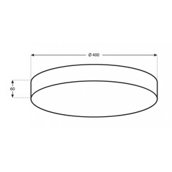 Потолочный светильник MIKAMI AURA, MKD-400-4K-B, Черный, 45W, 4020lm, 4000K, CRI>90, Ø400, 120°