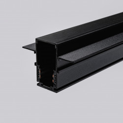 Магнитный встраиваемый трековый шинопровод Terra под ГКЛ 9,5 мм, MKT-2R-100-B 1м Черный