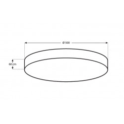 Потолочный светильник MIKAMI AURA, MKD-500-4K-W, Белый, 60W, 6300lm, 4000K, CRI>90, Ø500, 120°