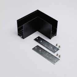 Угловой коннектор для накладного магнитного трекового шинопровода MKA-2S-CC-B Черный