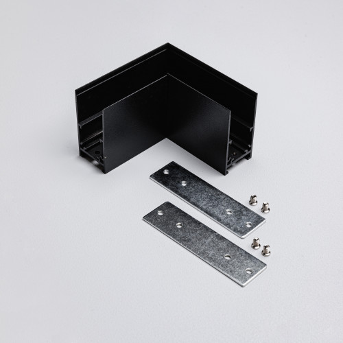 Угловой коннектор для накладного магнитного трекового шинопровода MKA-2S-CC-B Черный