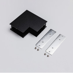 Угловой коннектор внутренний для накладного магнитного трекового шинопровода MKA-2S-IC-B Черный