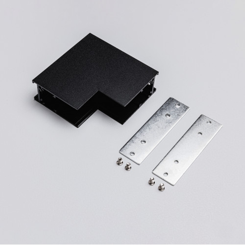 Угловой коннектор внутренний для накладного магнитного трекового шинопровода MKA-2S-IC-B Черный