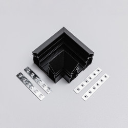 Угловой коннектор для магнитного трекового шинопровода для натяжных потолков MKA-2R2-CC-B Черный